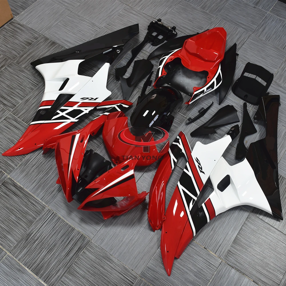 

For Yamaha YZF 600 R6 2006 2007 Motorcycle Full Fairing Kits Bodywork Cowling Injection Molding Red white black printed stripes