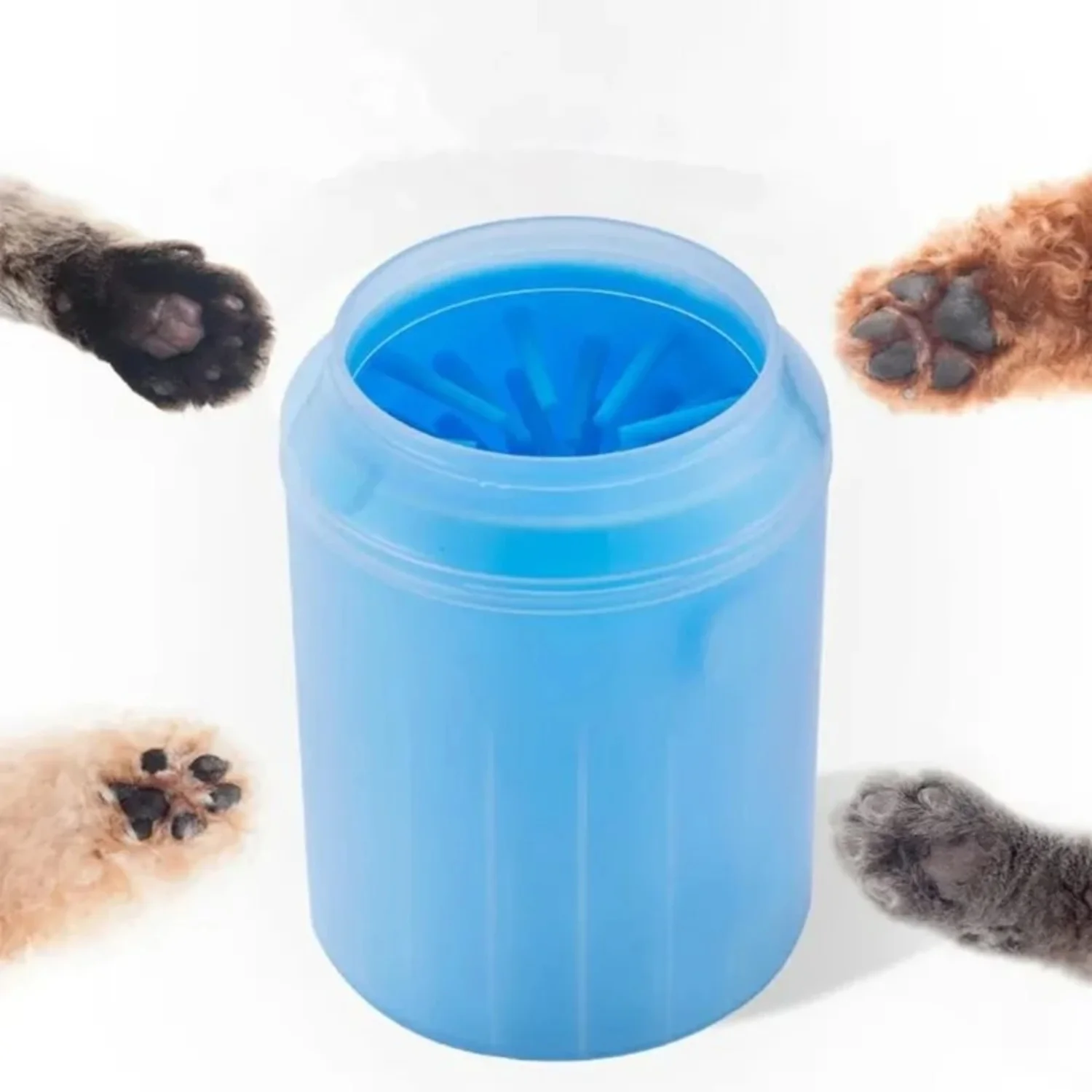 Dog Paw Cleaner Soft Silicone Pet Foot Washer Cup Gentle Bristles C Paw Clean Brush Quickly Clean Paws Dog Foot Wash Tool