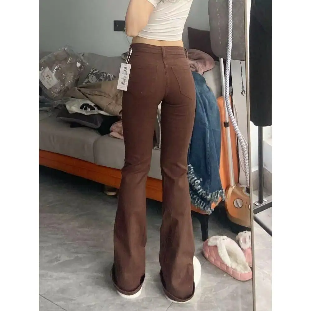 

Hong Kong Sle Men's Jeans Summer New 2024 Personali Letter Print High Waist Cotton Polyester Blend Slim Fit Long Trousers