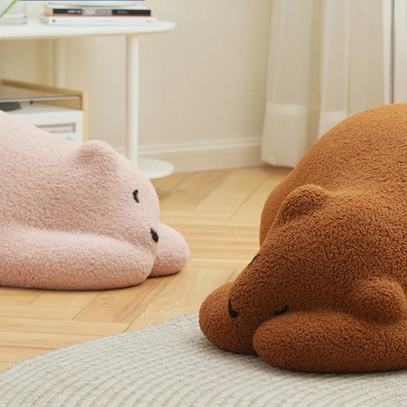 편안한 테디 벨벳 소파 귀여운 소녀 흰색 작은 북유럽 인간 소파 퍼프 게으른 바닥 muebles para salas modernos 홈 가구