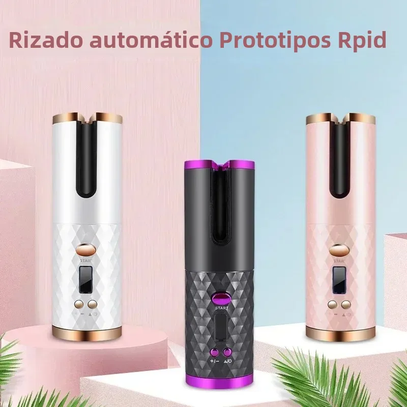 Rizador de pelo automático inalámbrico portátil, 3 opciones de Color, rizador de pelo antiescaldado con carga USB para estilizar