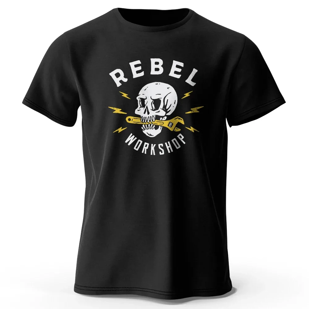 

Rebel Workshop Print tshirt Men's Novel Graphic Design T-shirt Casual Comfy Summer Tees for Men's Daily Activities Tops Clothing