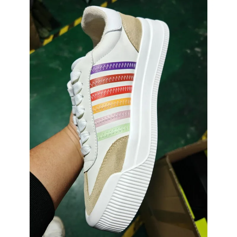 Striped Design DSQ2 Men Tennis Shoes Outdoor Running Sports Casual Shoes 2024 New Mesh Comfortable Male ICON Sneakers 38-45