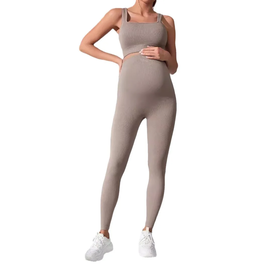 Pregnant Women Yoga Suit Moisture-wicking Quick-drying Sports Fitness Bra Trousers Suit Women Jumpsuit Maternitywinter Suit Preg