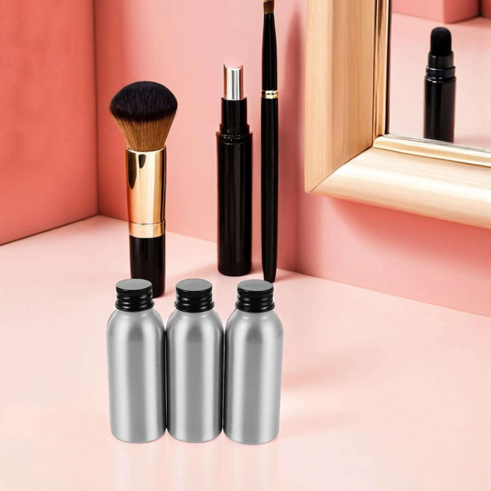 

Набор из 8 алюминиевых герметичных дорожных контейнеров (тюбиков) для парфюмерии, масел и кремов, многоразовые, объемом 3,4 унции