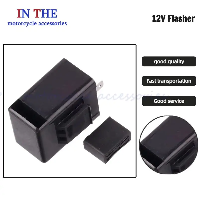 

Motorcycle LED Flasher Relay 12V Speed Adjustable 2 Pin LED Electronic Flasher Relay for Motorcycle Turn Signal Direct Replaceme