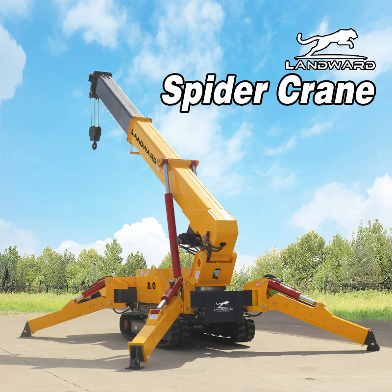 

4 Ton Hydraulic Telescopic Spider Crane Remote Control Mobile Type Aerial Work Vehicle Crawler Load Lifting Equipment Customized