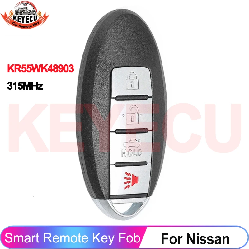 

Брелок KEYECU KR55WK48903 для Nissan Altima Maxima Murano 2007 2008 2009 2010 2011 2012 315 МГц с 4 кнопками, брелок для смарт-карты KR55WK49622
