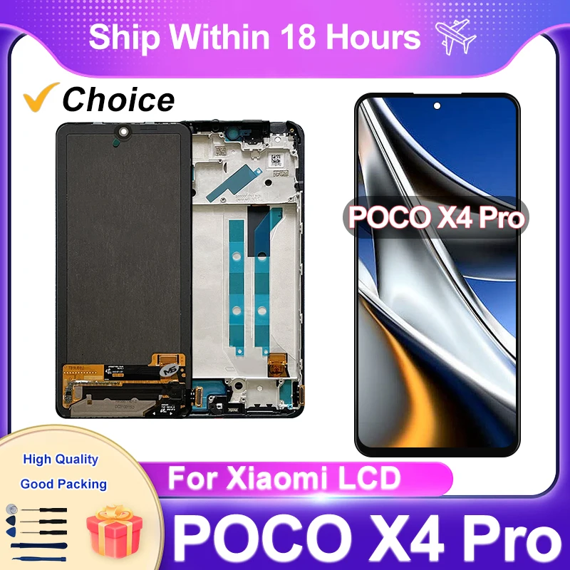 CHOICE For Xiaomi POCO X4 PRO LCD Display Assembly 2201116PG Digitizer For Xiaomi Poco X4 Pro 5G Display Replacement Parts