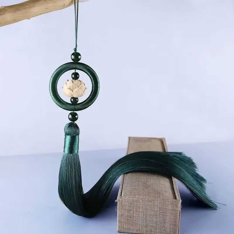 

Hanfu Lotus Pendant Chinese Vintage Knot Tassels Car Pendants Hanging Adornment Multi-colored Tassel Pendant