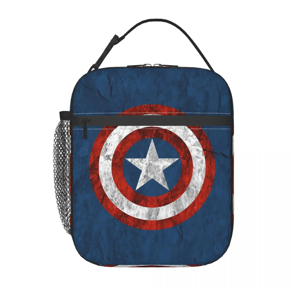 

Custom Captain America Shield Lunch Bag for Women Cooler Thermal Insulated Lunch Box Office Work School Leakproof Tote Bags