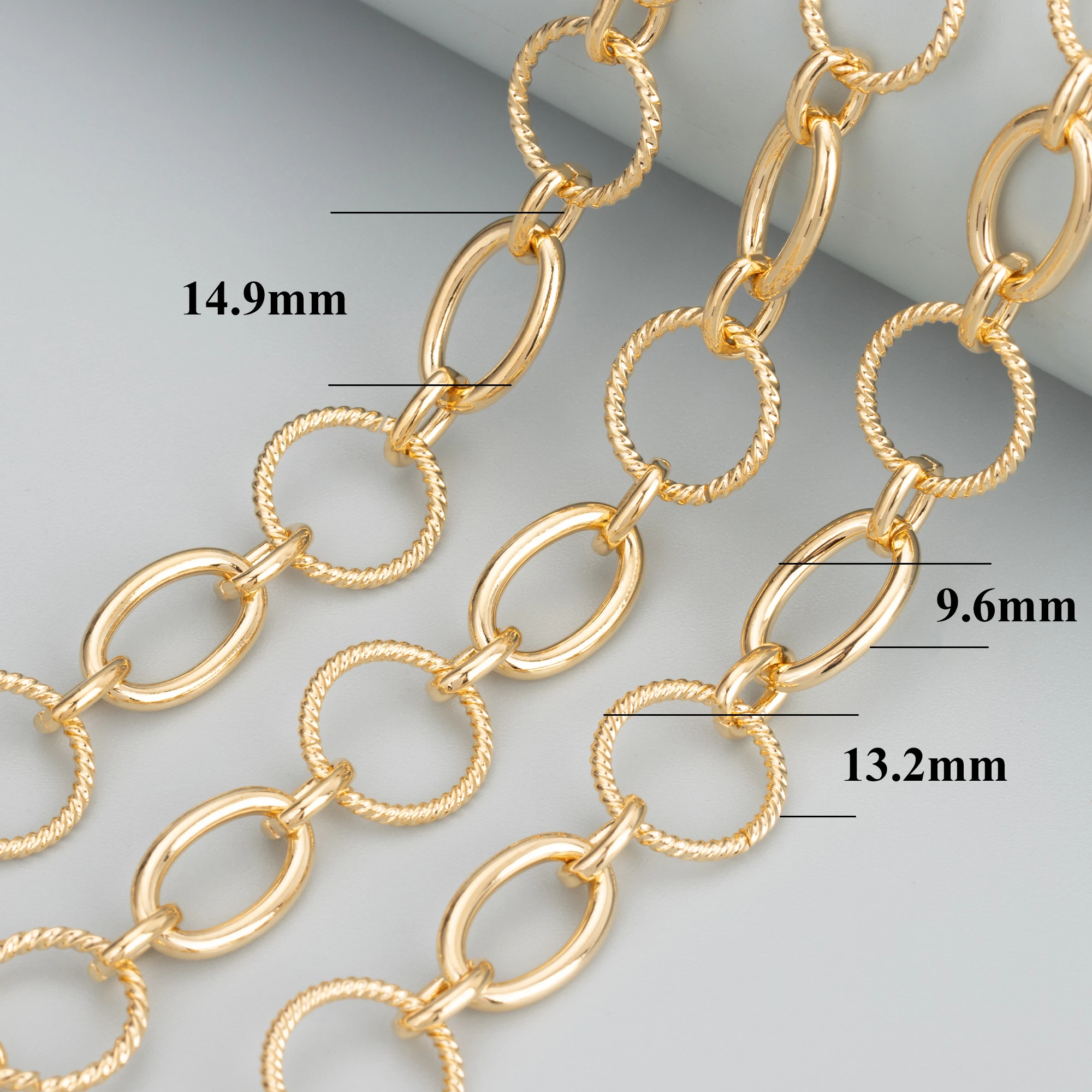 GUFEATHER C54,diy chain,jewelry accessories,pass REACH,nickel free,18k gold plated,,copper,diy necklace,jewelry making,1m/lot