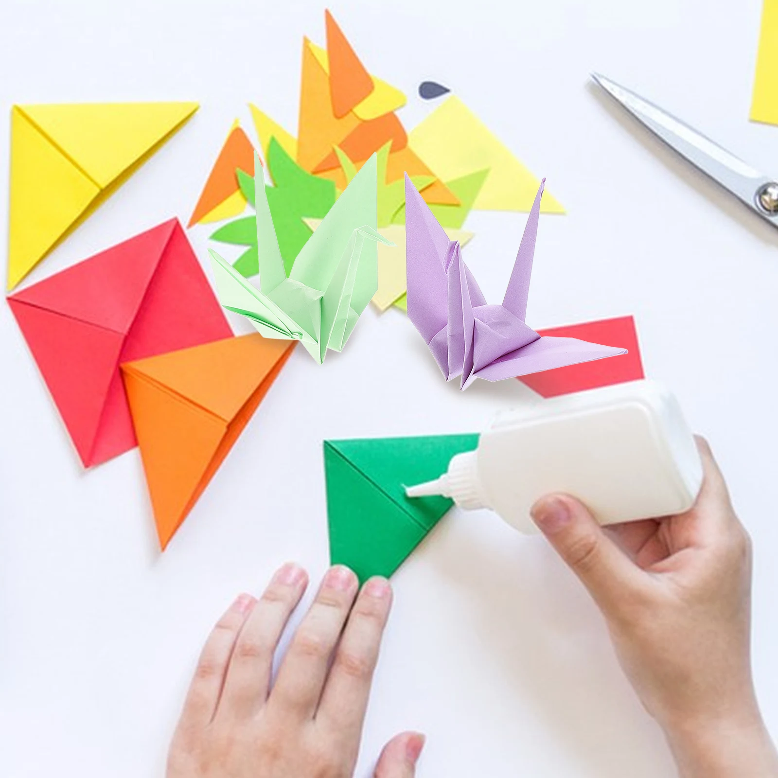 

100 pcs Construction Paper Paper for Crafts Origami Kids Drawing Projects School Supplies Bright Children Toys