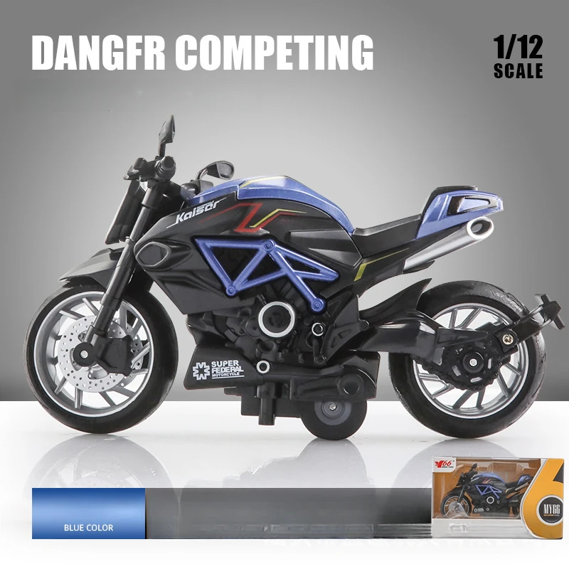 1: 12 محاكاة Q-النسخة Gusta دراجة نارية سبيكة نموذج الصوت والضوء قوة العودة جمع هدية مزخرفة