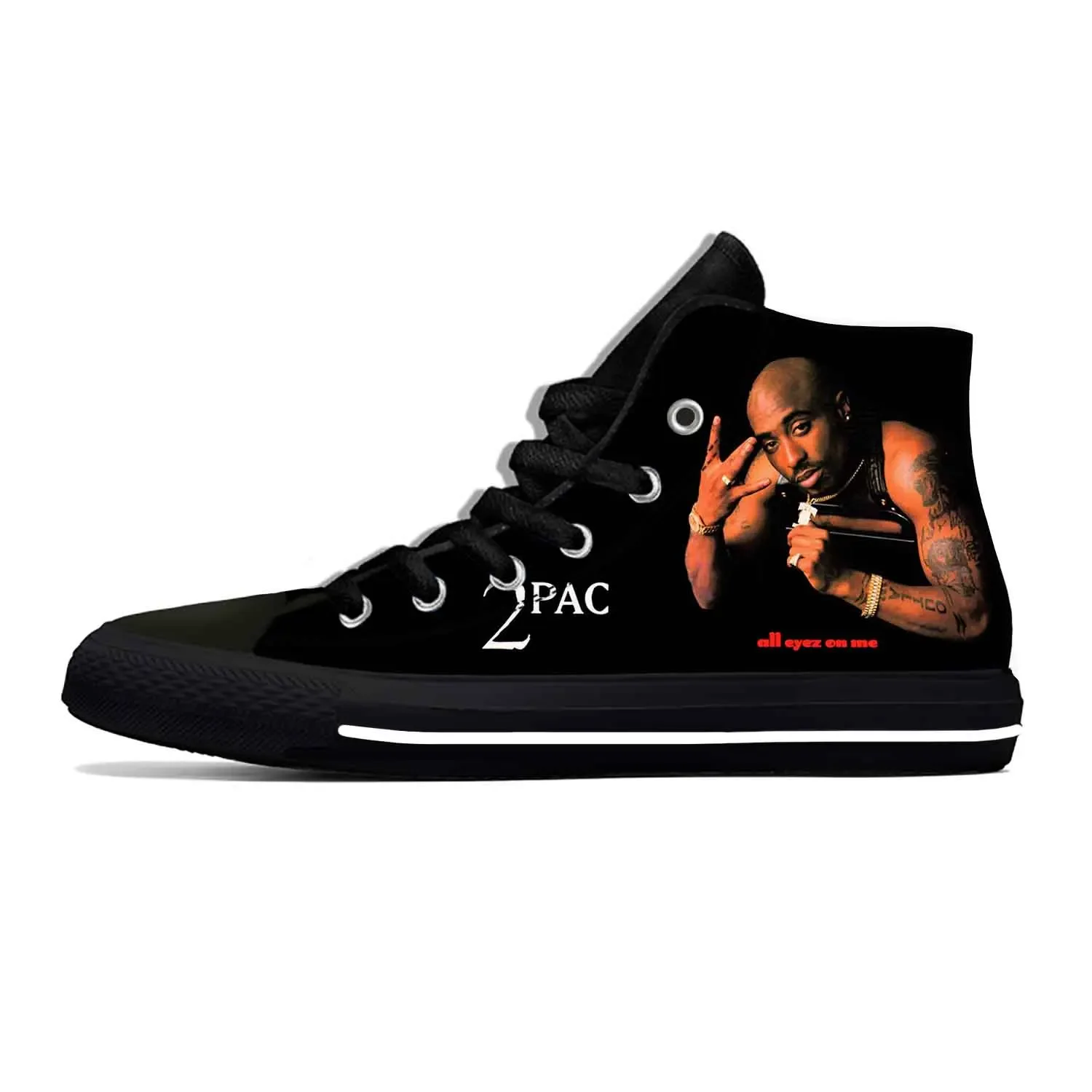 

Hot Cool Summer Fashion Rap 2pac Tupac Casual Cloth Shoes Lightweight Men Women Fashion Sneakers High Top Latest Board Shoes