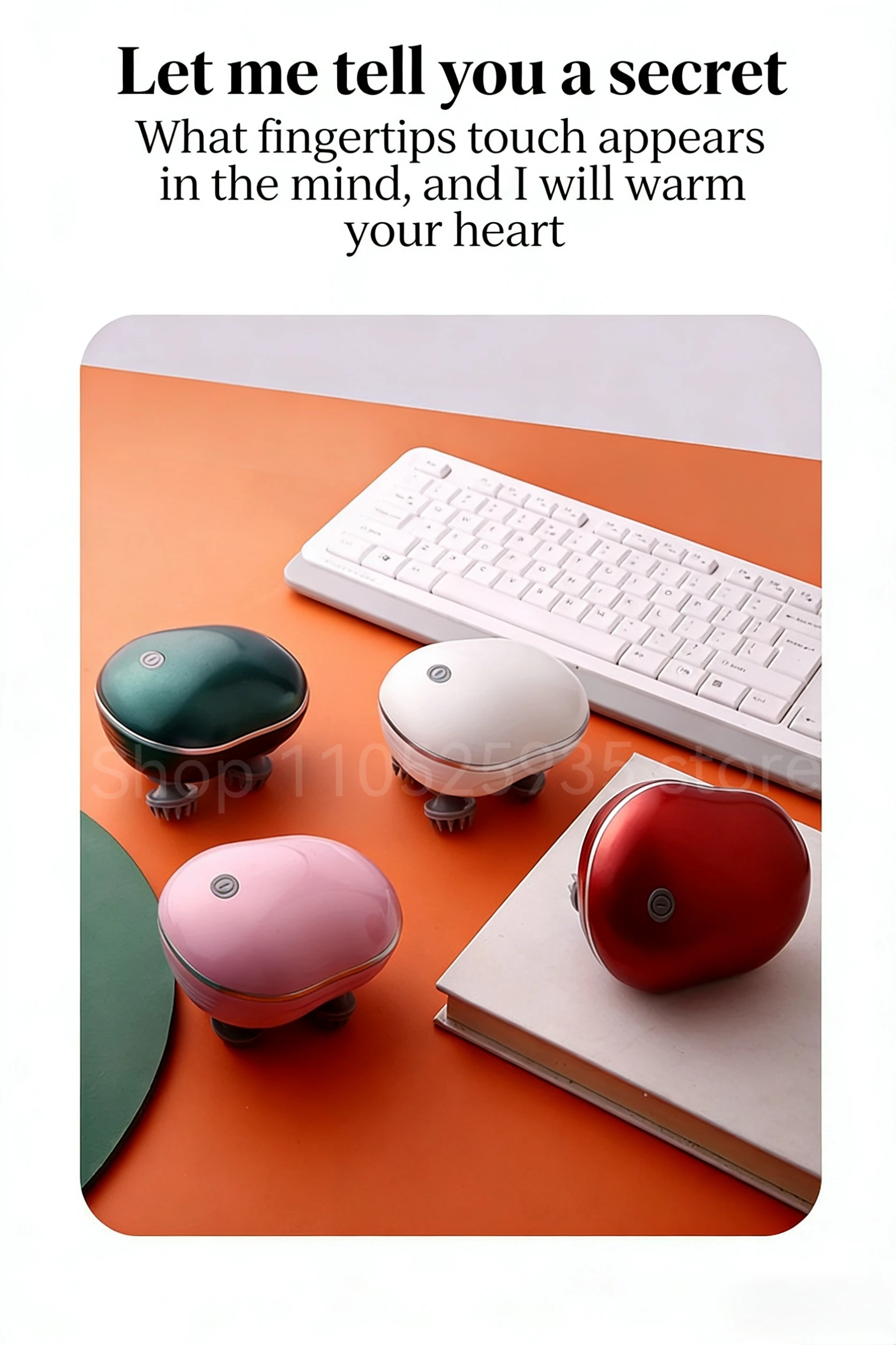 

Electric Handheld Head Massager Antistress Relax Body Massage Relieving Muscle Tension Massager with Four Rotating Massage Heads
