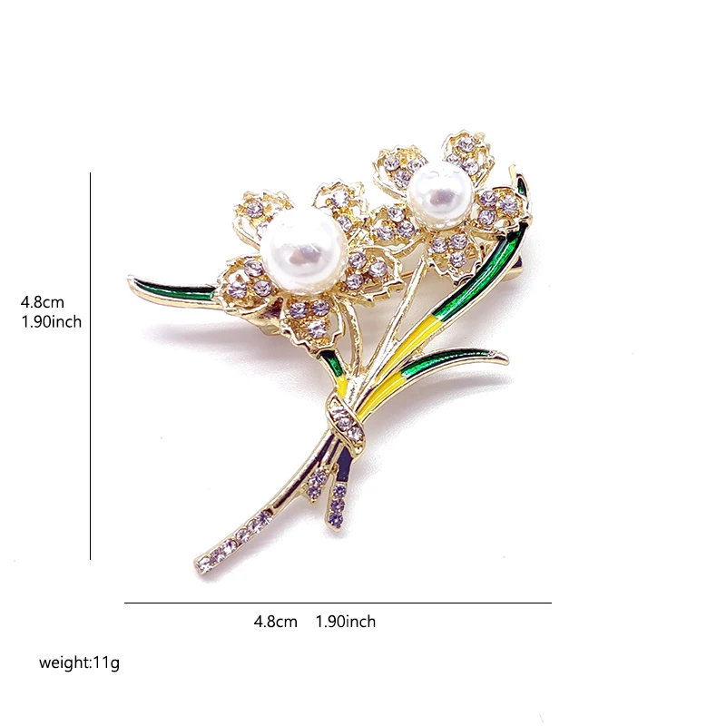 New High-end Clothing Accessories Pearl Style Floral Elegant Timeless Matching Clothing Brooch Pins for Backpacks Jewelry