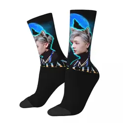 Happy Funny Men's compression Socks Bang Chan Design Vintage Harajuku Bang Chan Hip Hop Novelty Casual Crew Crazy Sock Gift