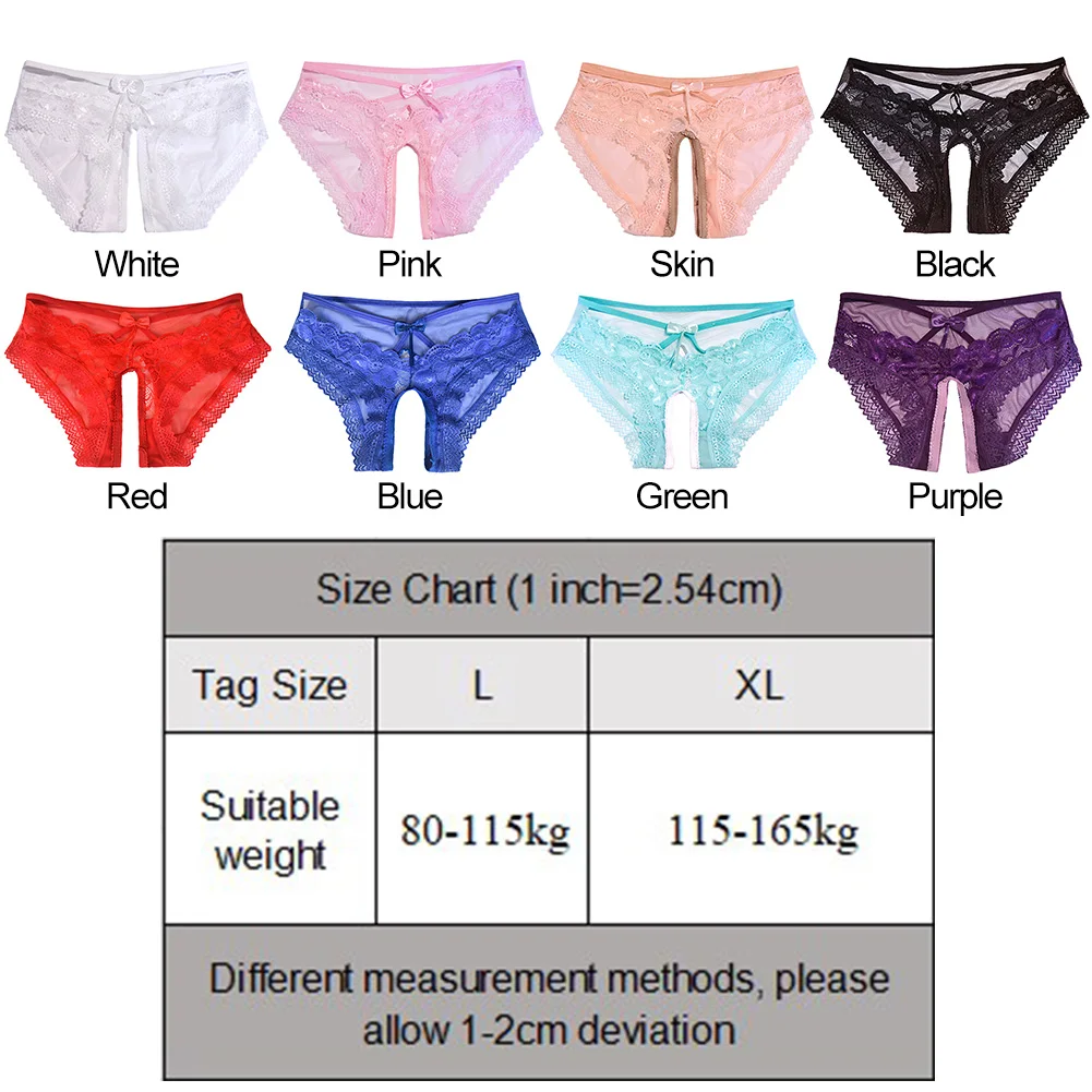 Low Waist Panties Sexy Crotchless Panties For All Seasons Casual Style Medium Elasticity Quick-drying Sexy Style