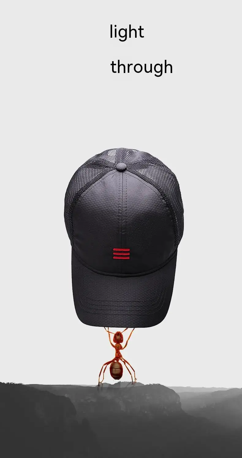 Overs ize Big Head Man Plus Size Baseball Cap Frühling Sommer dünne Stoff Mesh Sonnenhut männlich Snapback m 55-59cm l 60-64cm – Detail 13