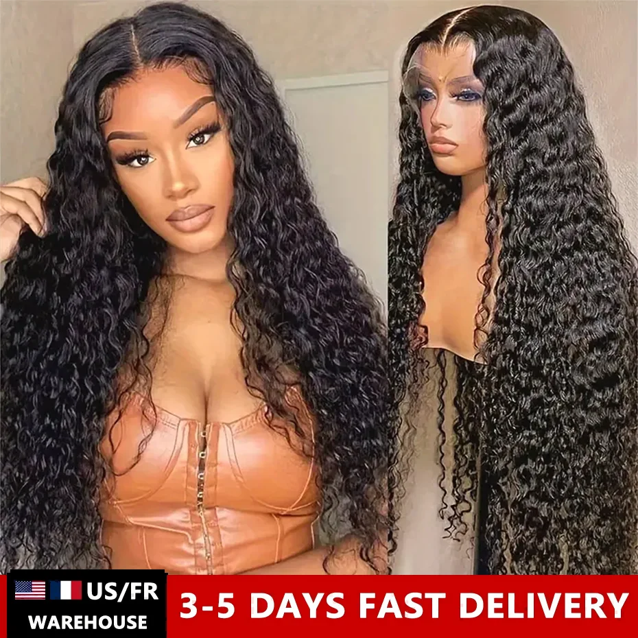 

30 32Inch Deep Wave 13x4 13x6 HD Transparent Lace Frontal Wig Human Hair Water Curly 4x4 Lace Closure Wigs For Women MYLOCKME