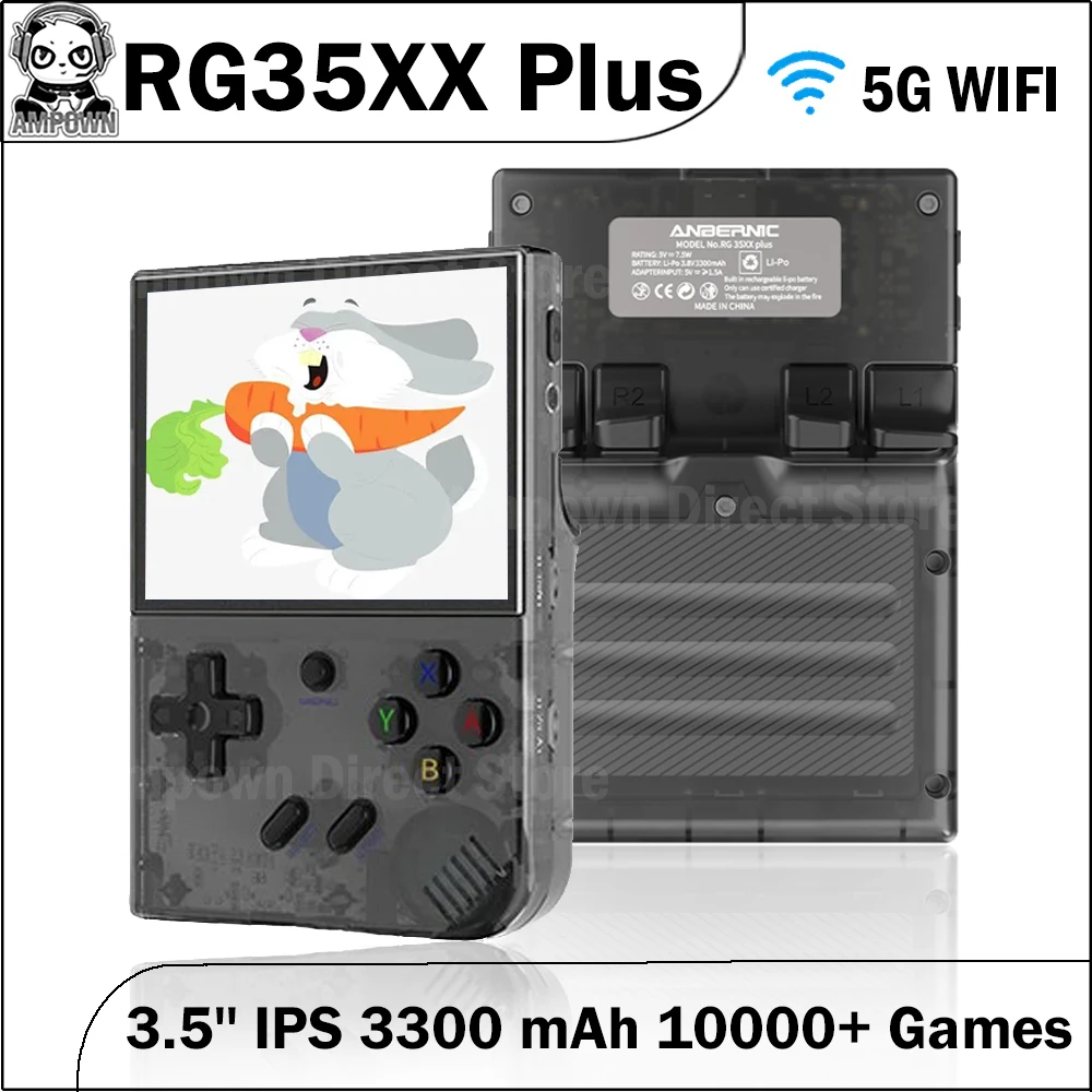 

ANBERNIC RG35XX PLUS 3.5'' IPS 5G WIFI Linux Portable Handheld Game Players 3300mAh RG35XXPlus Video Game Console 10000+ Games