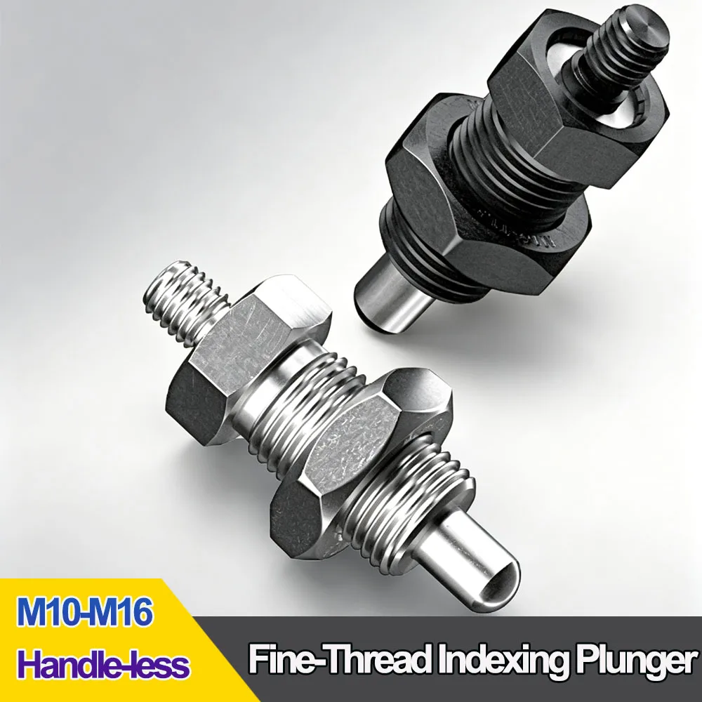 No Knob Handle‑less Indexing Plunger Fine Thread Spring Plunger Locating Pin Industrial Positioning Pin ﻿