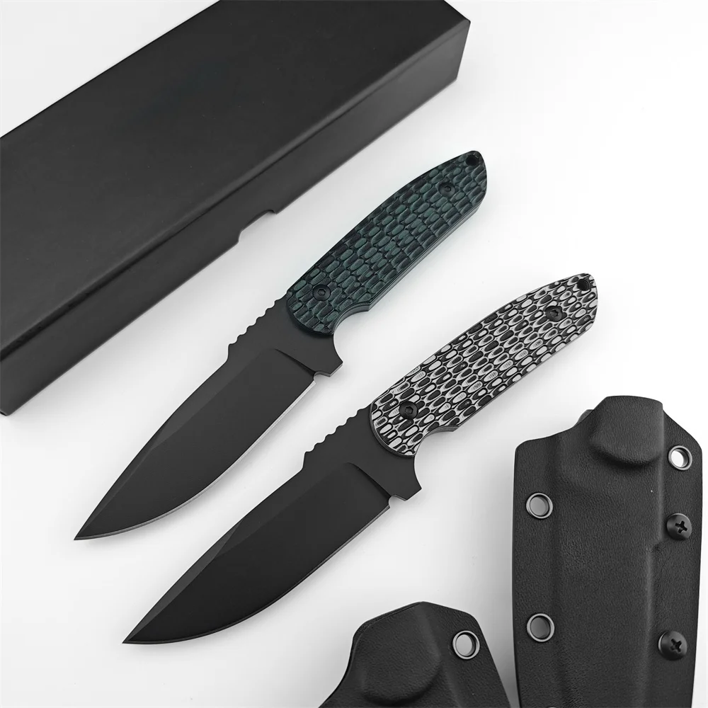 Portable PRO Rockeye Tactical Fixed Knife D2 Blade G10 Handles Utility Military Rescue Knives Sharp EDC Multifunction Tool