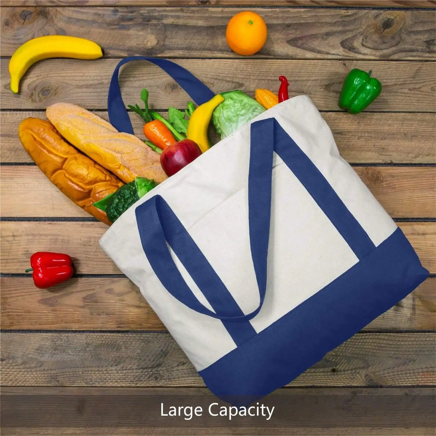 Bolso de lona con bloques de color para mujer, bolso de hombro reutilizable de gran capacidad con asas largas, bolso informal para el día a día para el trabajo, la escuela, las compras, los viajes, la playa, los libros y los artículos esenciales diarios, 5 colores