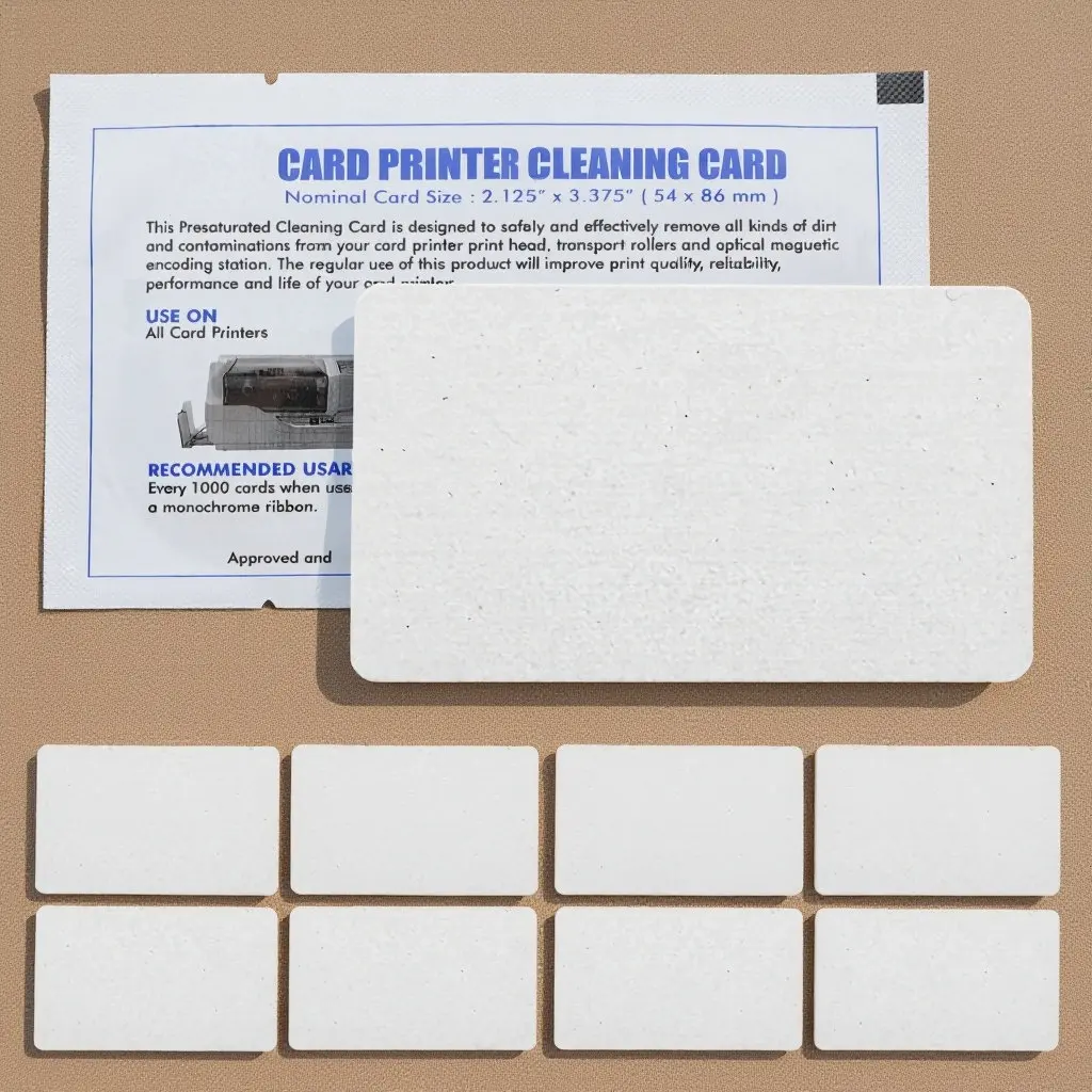 10Pcs Small Cleaning Card Reusable for Printer Terminal Card Reader Cleaner Pos Machine Maintenance Cleaning Supply