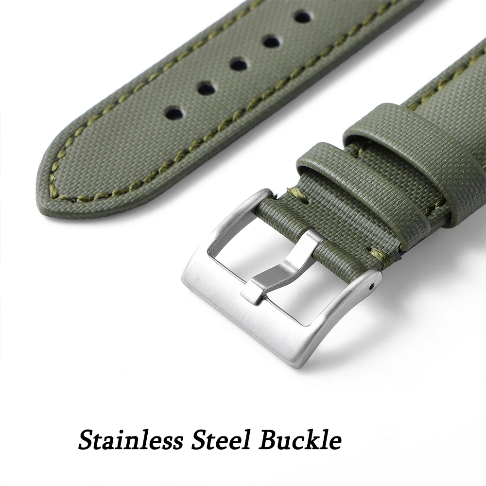 18mm20mm22mm ل كاسيو ل Seiko حزام ساعة اليد Sailcloth حزام الساعات تنفس معصمه العالمي سوار الرجال النساء الإفراج السريع