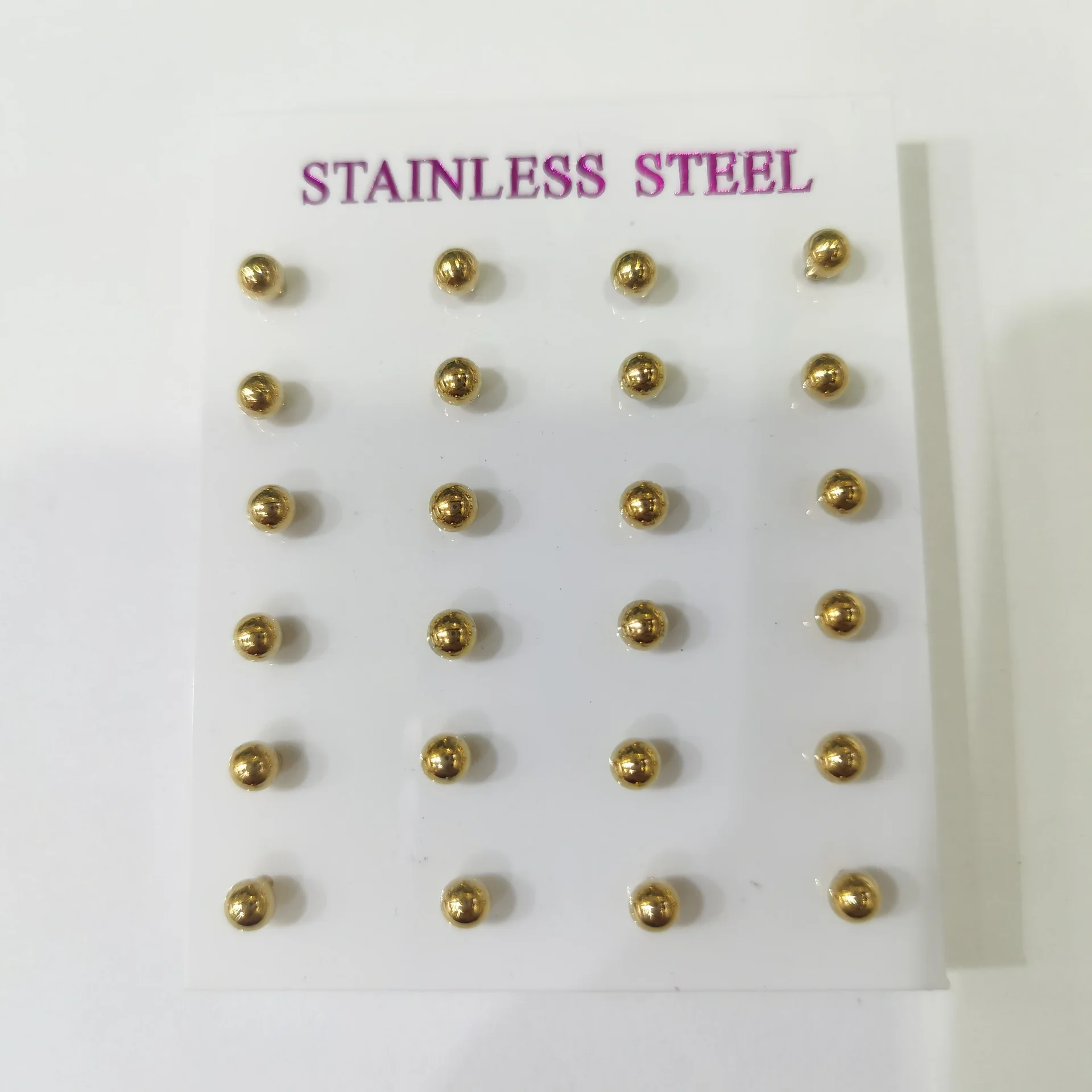 12 Pairs/Set Unisex Minimalist Stainless Steel Tiny Round Ball Glossy Stud Earring Cartilage Stud Ear Jewelry For Daily Wearing