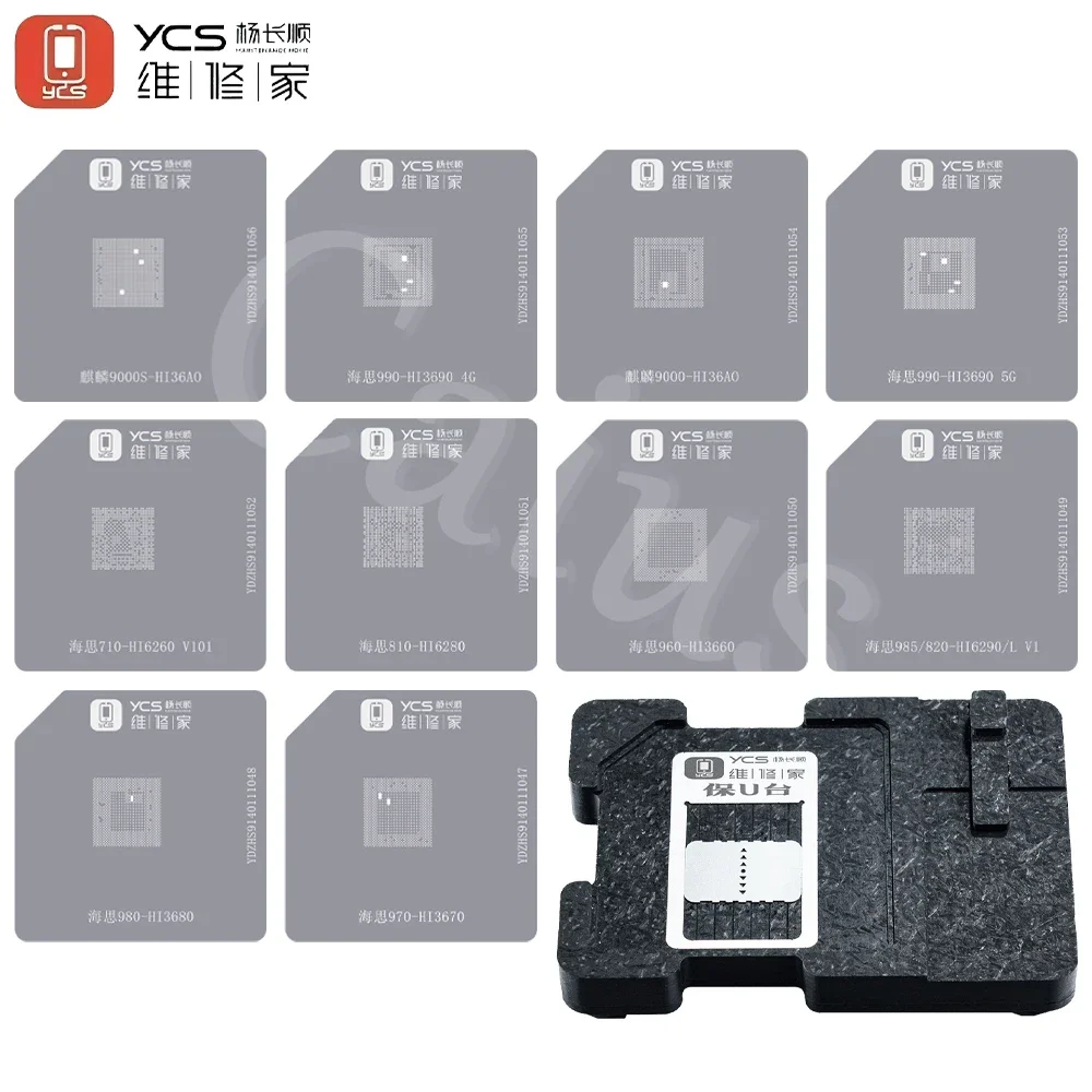 Imagem -03 - Ycs Bga Chip Temporário ic Plantio de Malha de Aço de Estanho para Iphone Qualcomm Hiersilicon Mediatek Samsung Cpu Conjunto de Estação de Plantio de Estanho