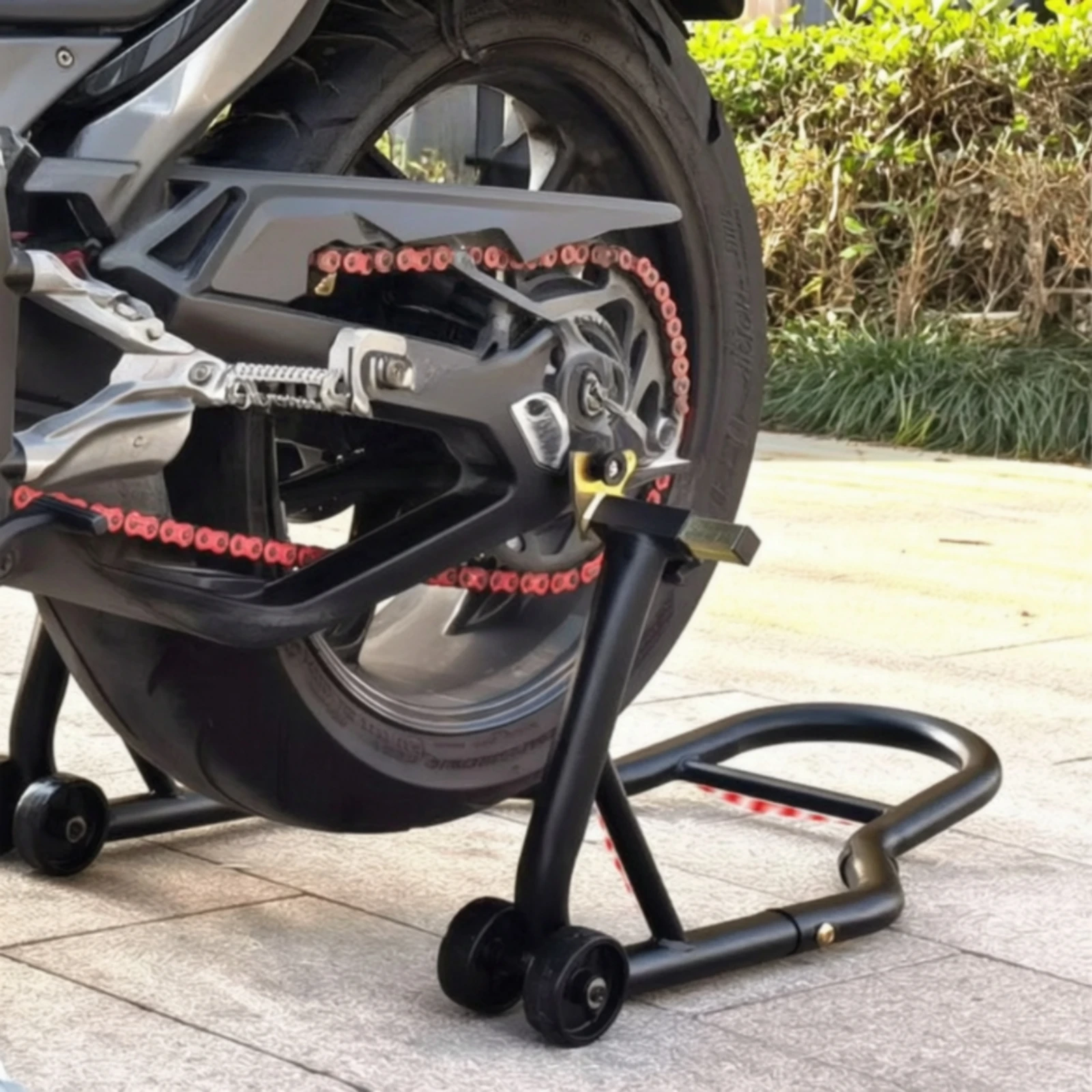 Motorcycle Rear Stand Universal Motorcycle Rear Lift Stand Heavy Duty Adjustable for Motorcyclists, Garage, Workshop