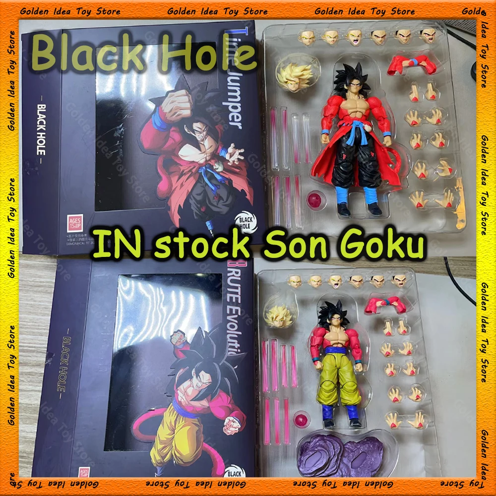 News Black Hole Dragon Ball Z Anime Figure SHF Super Saiyan 4 GT SSJ4 Untamed Power Son Goku Action Figure Model Statue Toy Gift