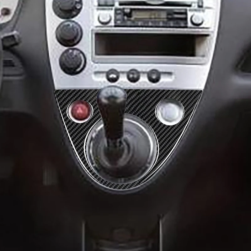 Black Styling Stickers Cover Trim For Honda Civic Si 2002 2003 2004 2005 Carbon Fiber Car Interior Decorative Accessories