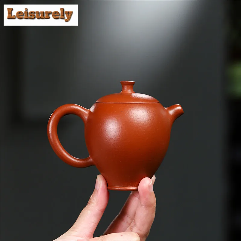 160ml Exquisite Yixing Purple Clay Teapots Handmade Cherish Incense Pot Raw Ore Zhu Mud Tea Maker Kettle Zisha Teaset Decoration