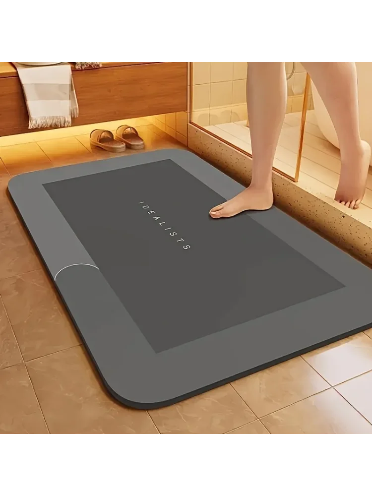 Diatomeeënaarde Badmat Superabsorberend Antislip Sneldrogend Zachte Vloermat voor Badkamer Douche Wasserij Slaapkamer Keuken RV - afbeelding 2