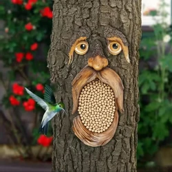 Funny Old Man Tree Face Hugger Garden Art Outdoor Tree Amusing Old Man Face Sculpture Whimsical Tree Face Garden Decoration