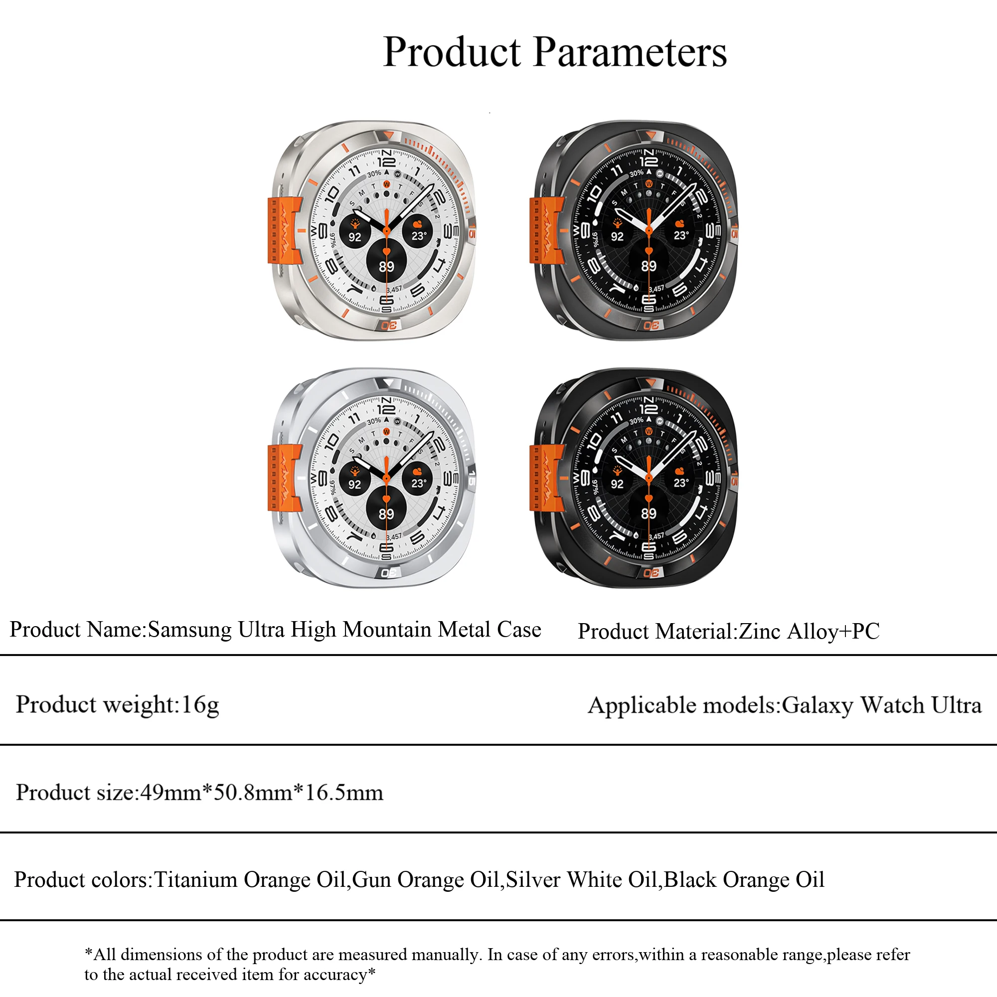 Aluminiumlegierung Schutzhülle für Samsung Galaxy Watch Ultra 8 47mm Abdeckung für SAMSUNG ULTRA 2025 Displayschutz Zubehör – Detail 1
