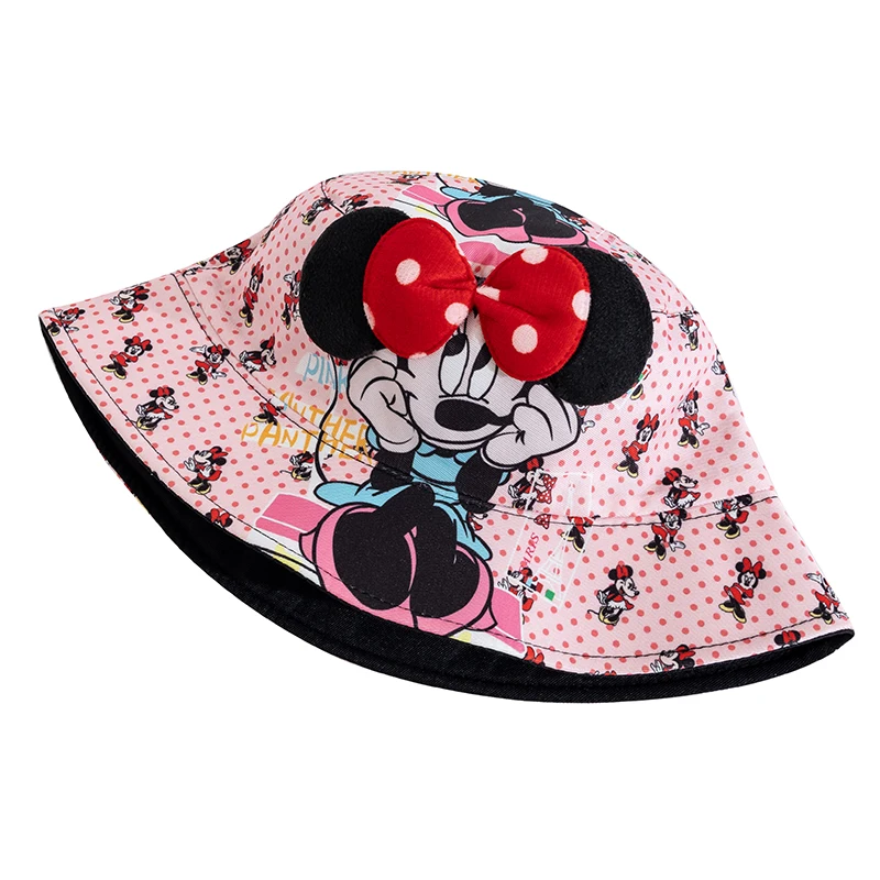 New Children\'s Mickey And Minne Bucket Hat Cartoon Cute Boys Girls Cap