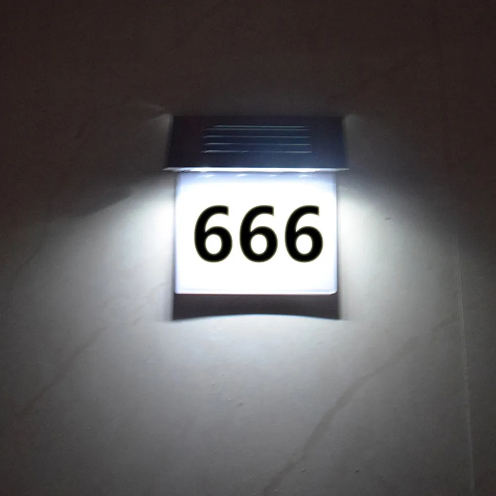 

2 шт. солнечных светильников-цифр из нержавеющей стали и АБС-пластика, наружные настенные светодиодные лампы с датчиком движения для улицы