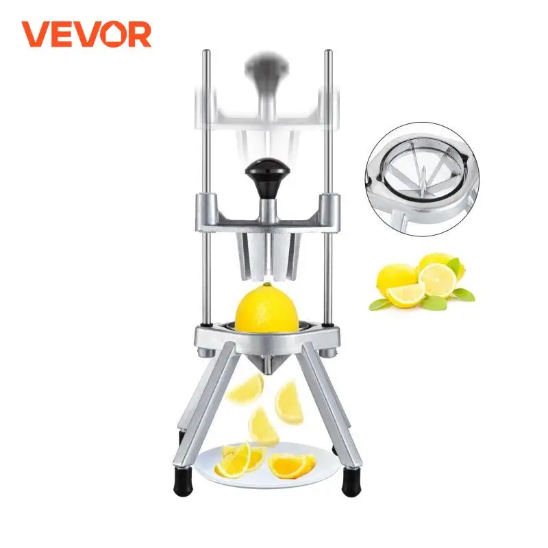 VEVOR Lemon Wedge Slicer Chopper 4/6/8-Section Commercial Limes Wedger Fruit Vegetable Cutter Home Kitchen Appliance Gadgets