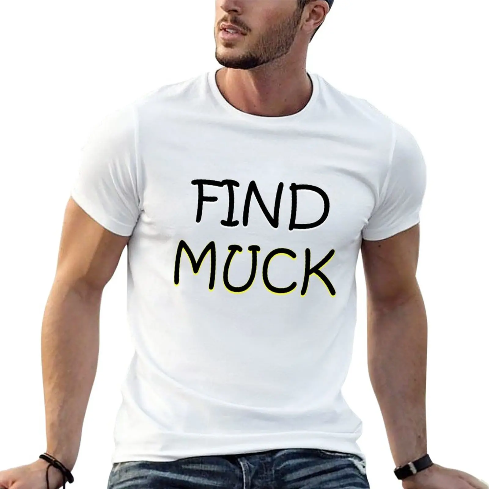 Find Muck T-Shirt tops Short t-shirt heavyweight t shirts men clothes