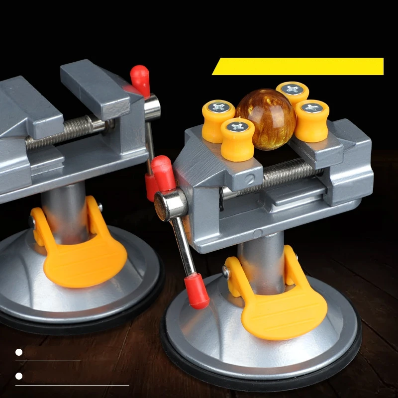 Universal Mini Table Vise Clamp 360° Suction Vice Clamp Drill Press Vise Table Bench Vice Craft Vise DIY Sculpture Craft Carving