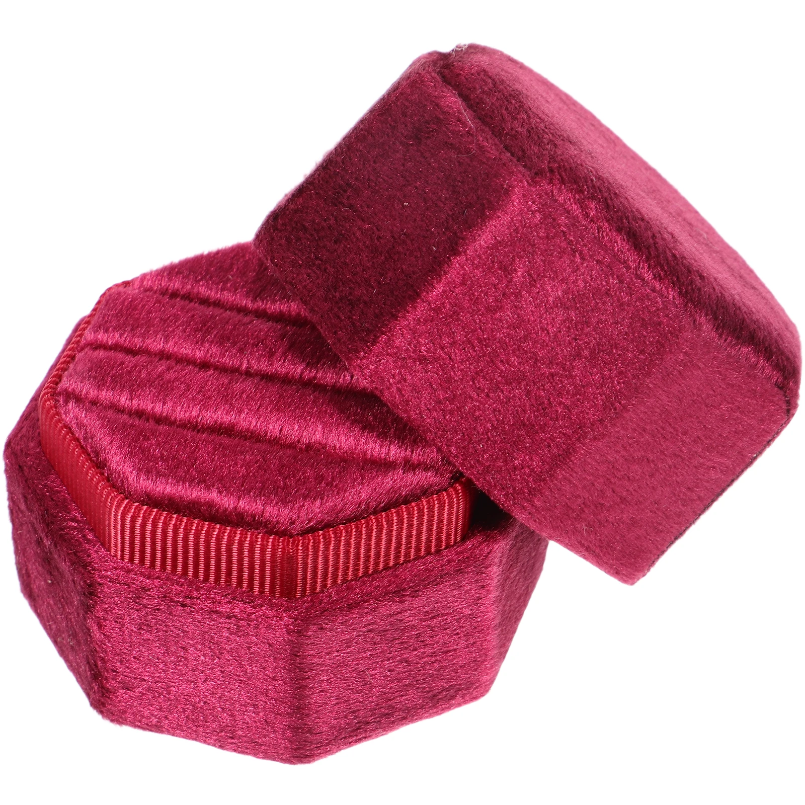 

Octagonal Rings Box 3 Slots Organizer Proposal Engagement Wedding Rings Display Travel Jewelry Storage Organizer