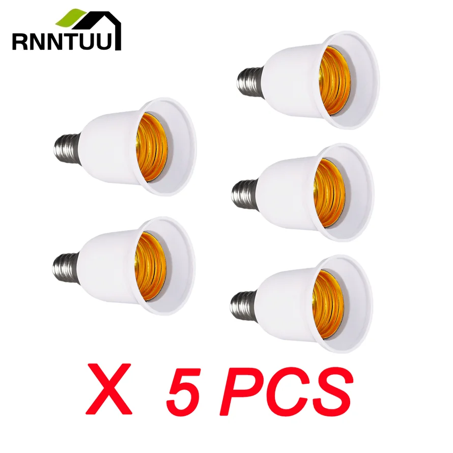 5PCS LED Lamp Adapter E14 to E27 Lamp Holder Converter Socket Light Bulb Lamp Base Holder Adapter Plug Led Light Use