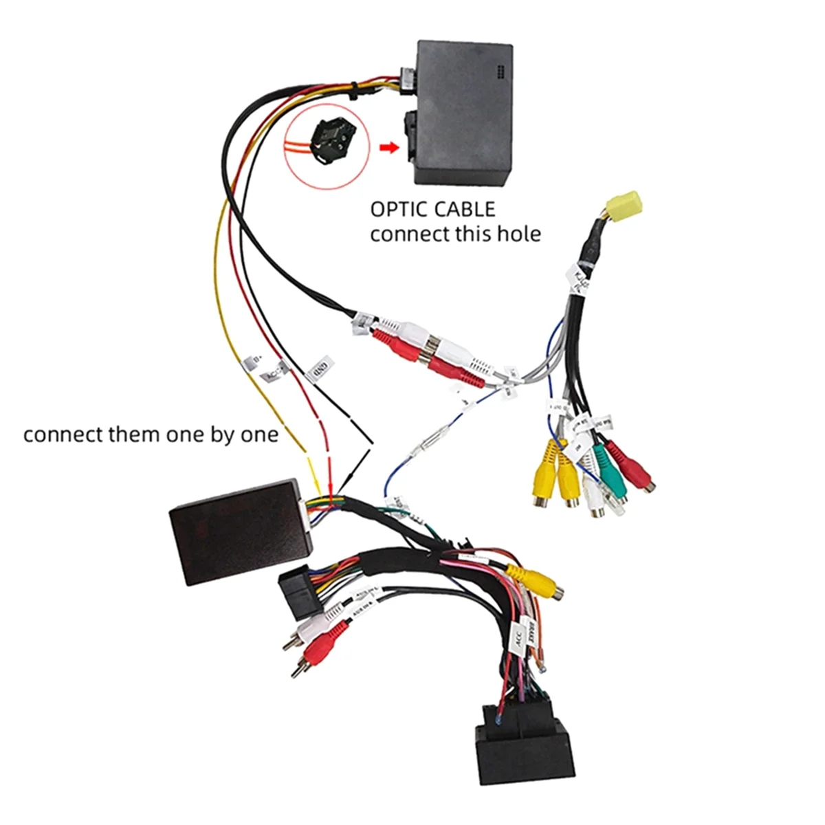 Décodeur d'entrée audio auxiliaire externe, fibre optique, système 2G, Audi Horizon, A6L, A8, Q7, 2005-2009