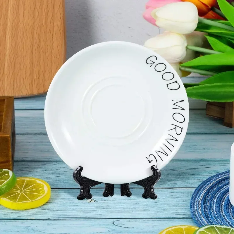 2/20PCS Dish Plate Racks Folding Bowl Plate Picture Stand  Holder Plastic Dish Bowl Plate Holder Kitchen Accessories Rice washer