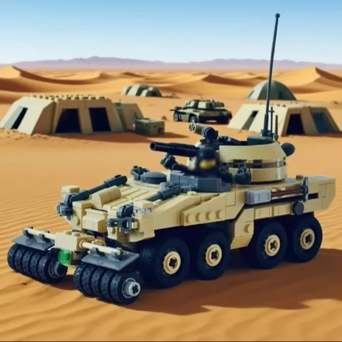 

556PCS MOC RH16 Armadillo APC Building Blocks Kit Military Beetle Armored Personnel Carrier Model Brick Puzzle Toys Gift for Kid